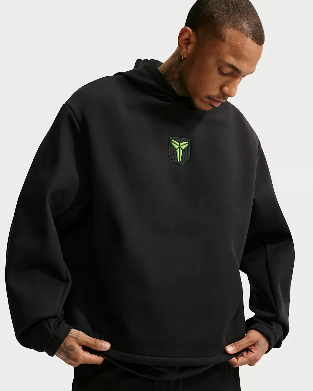 Black Nike Kobe pullover hoodie with lime green Kobe logo