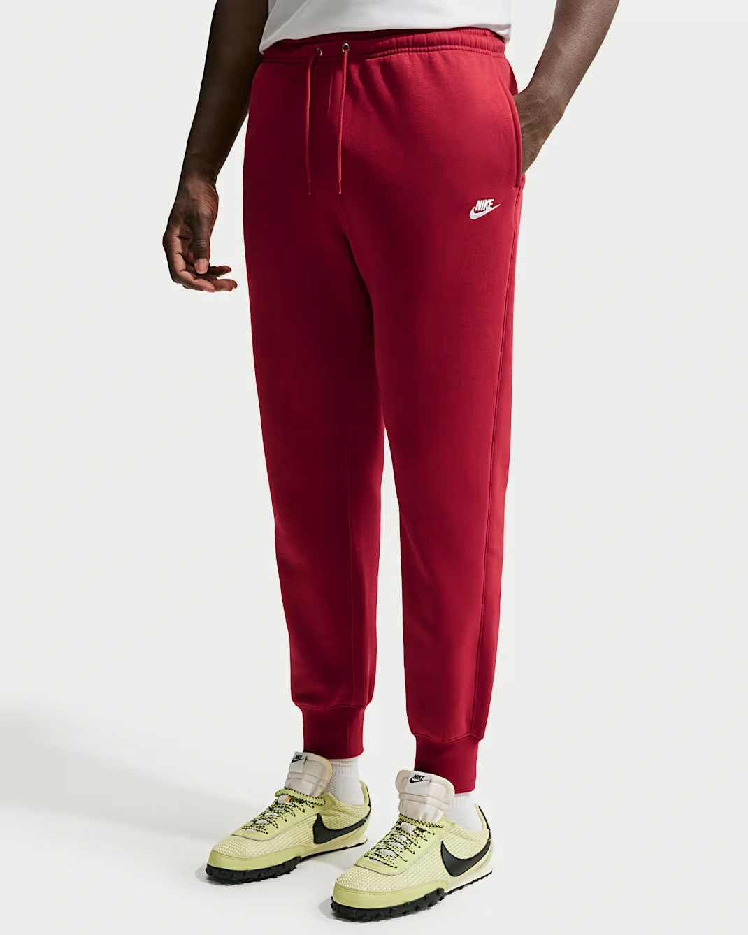 Nike Sportswear Club Joggers in Tough Red and White