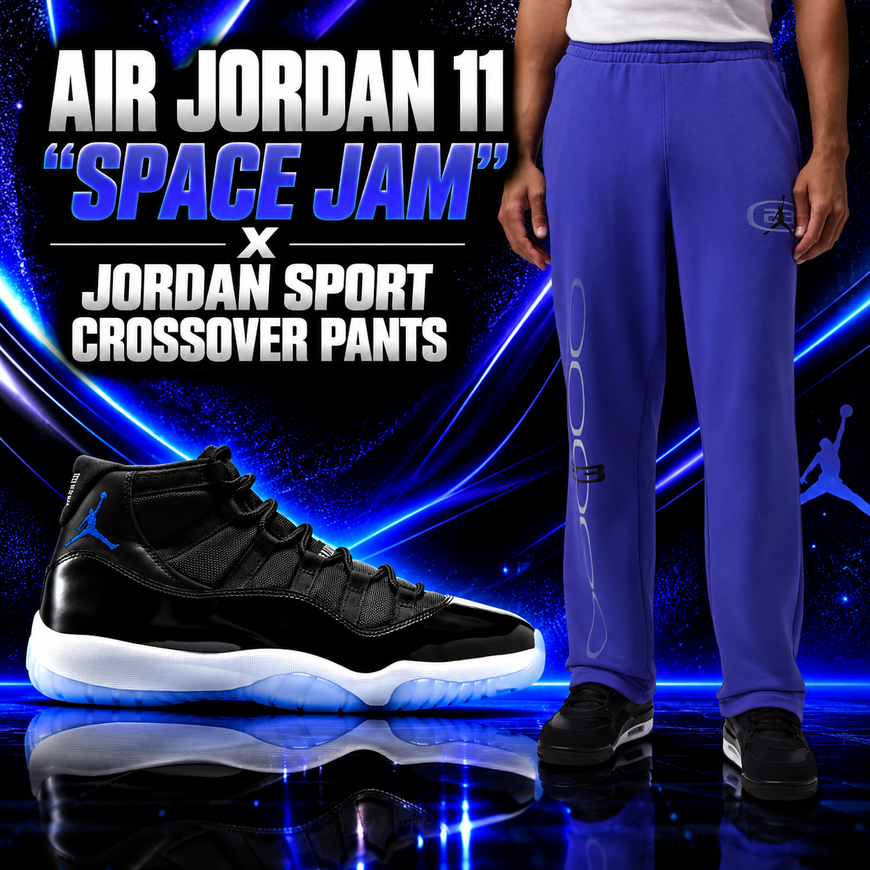 Air Jordan 11 “Space Jam” with Jordan Sport Crossover Pants outfit – SneakerFits