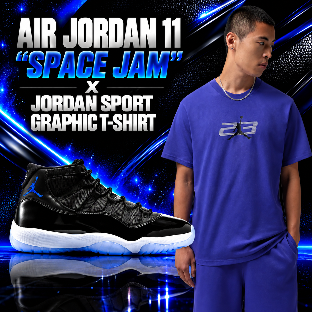 Air Jordan 11 “Space Jam” x Jordan Sport Graphic T-Shirt – SneakerFits