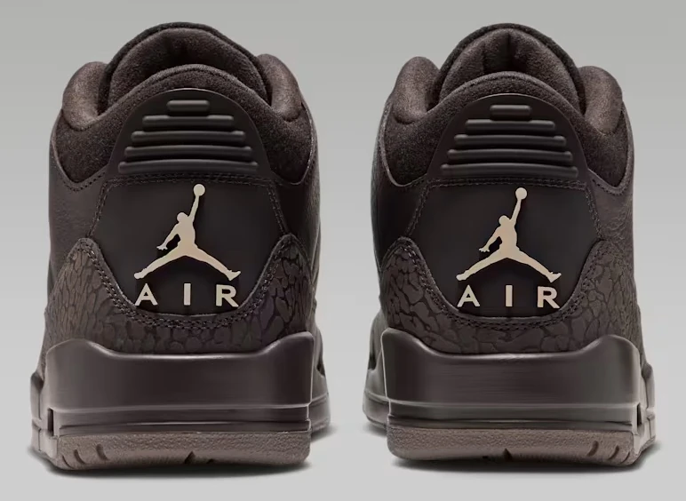 Air Jordan 3 “Fireside” Velvet Brown heel view