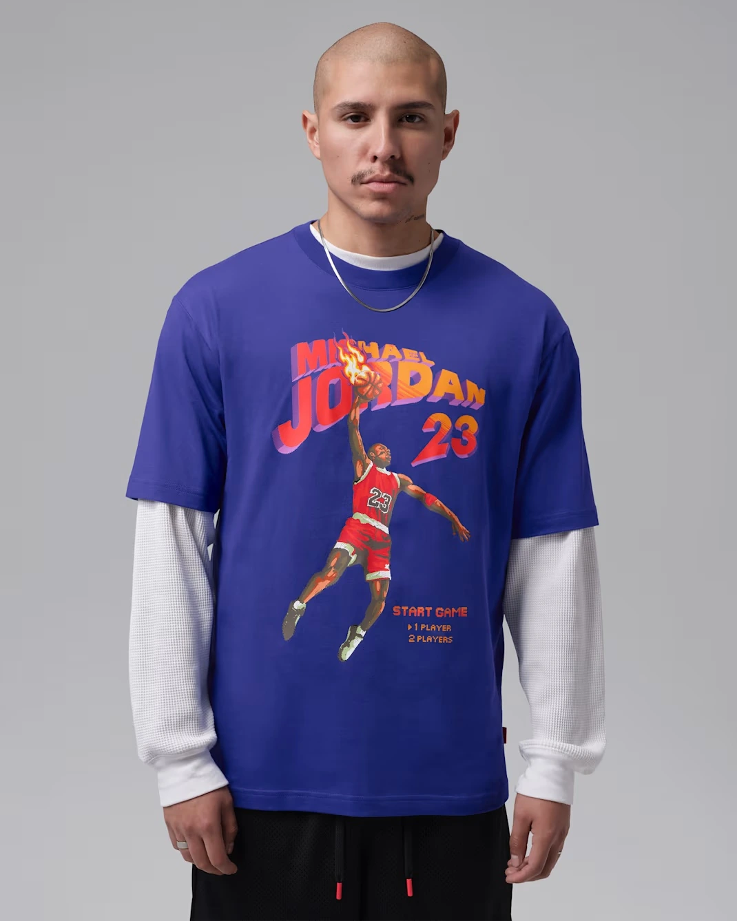 Jordan Brooklyn men's graphic T-shirt in Light Concord