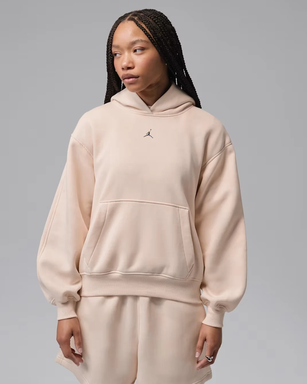 Jordan Brooklyn women’s pullover hoodie in Pearl White