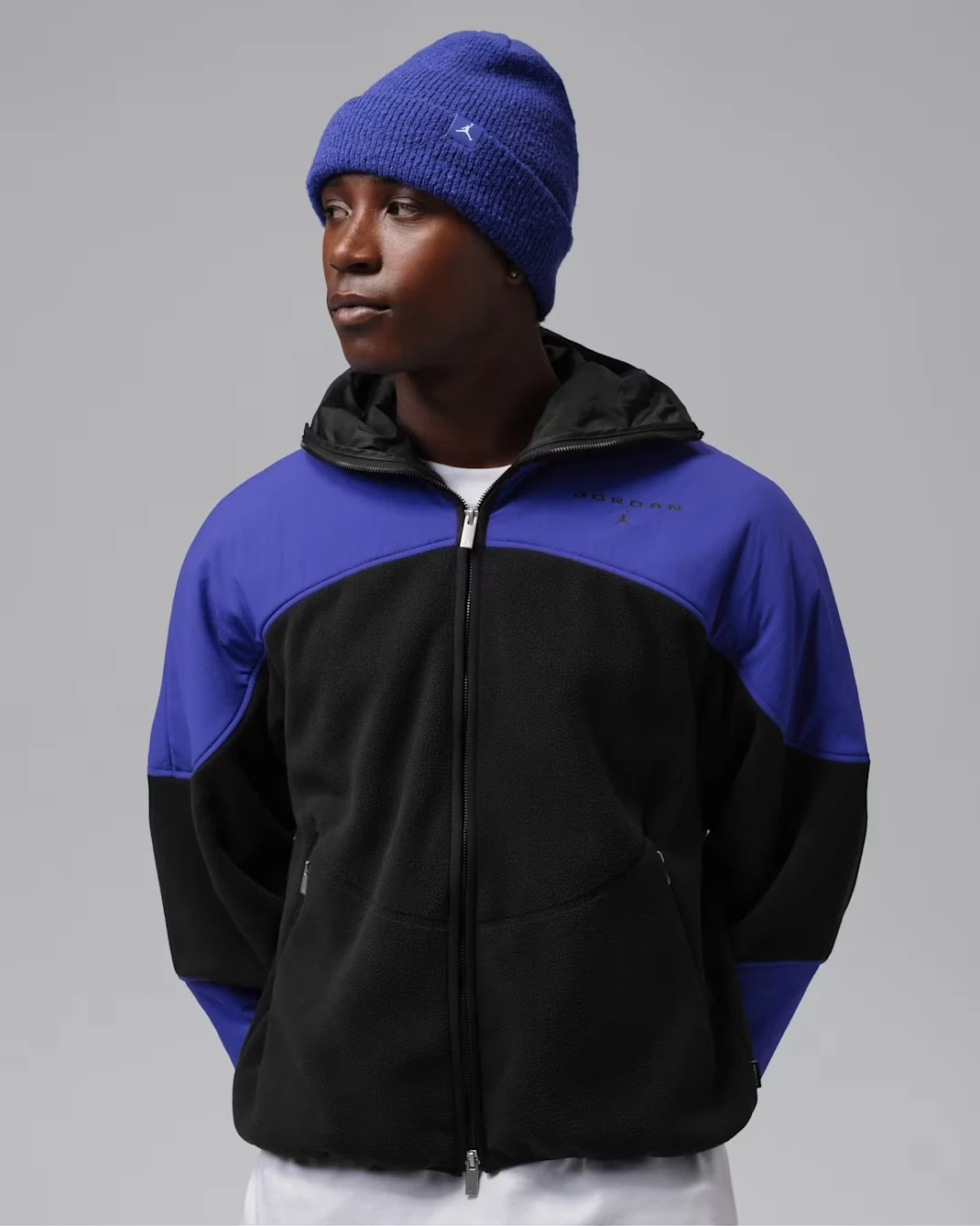 Jordan Flight Mountainside Therma-FIT full-zip hoodie in Black and Light Concord