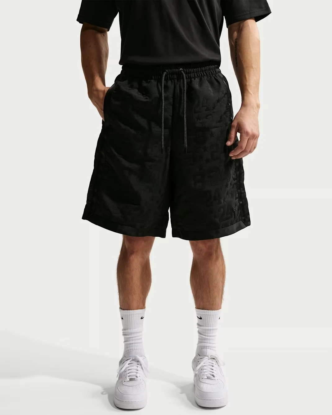 Black Nike Kobe basketball shorts.