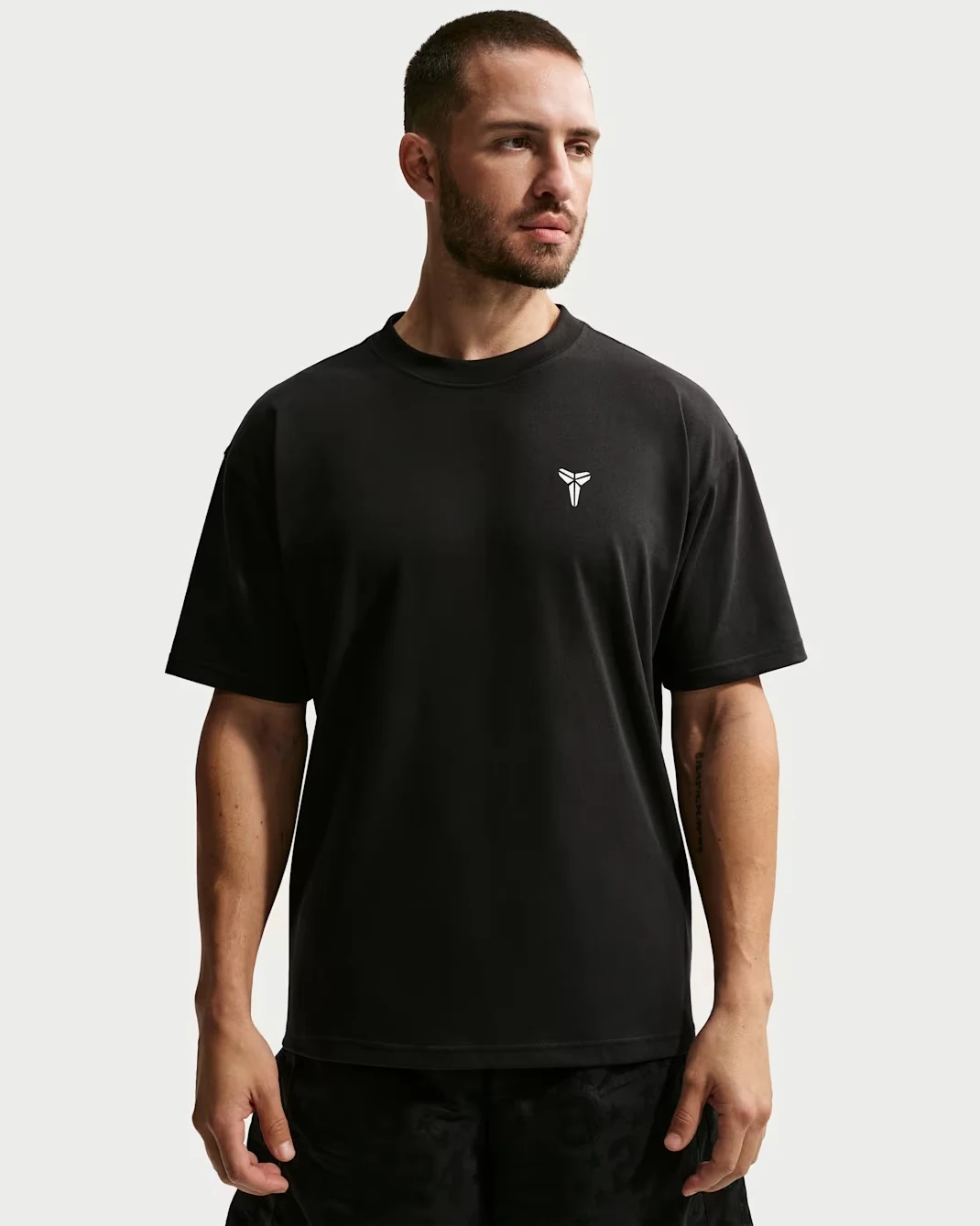 Black and white Nike Kobe Dri-FIT basketball T-shirt.