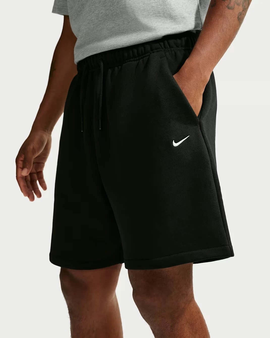Nike Solo Fleece shorts in Black and White