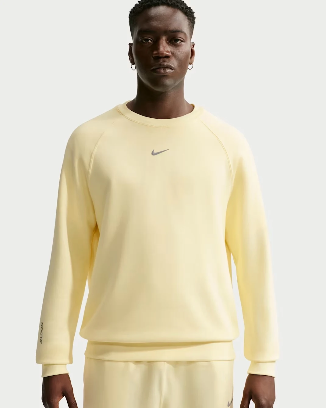 NOCTA Fleece CS crew sweatshirt in Alabaster and Stealth