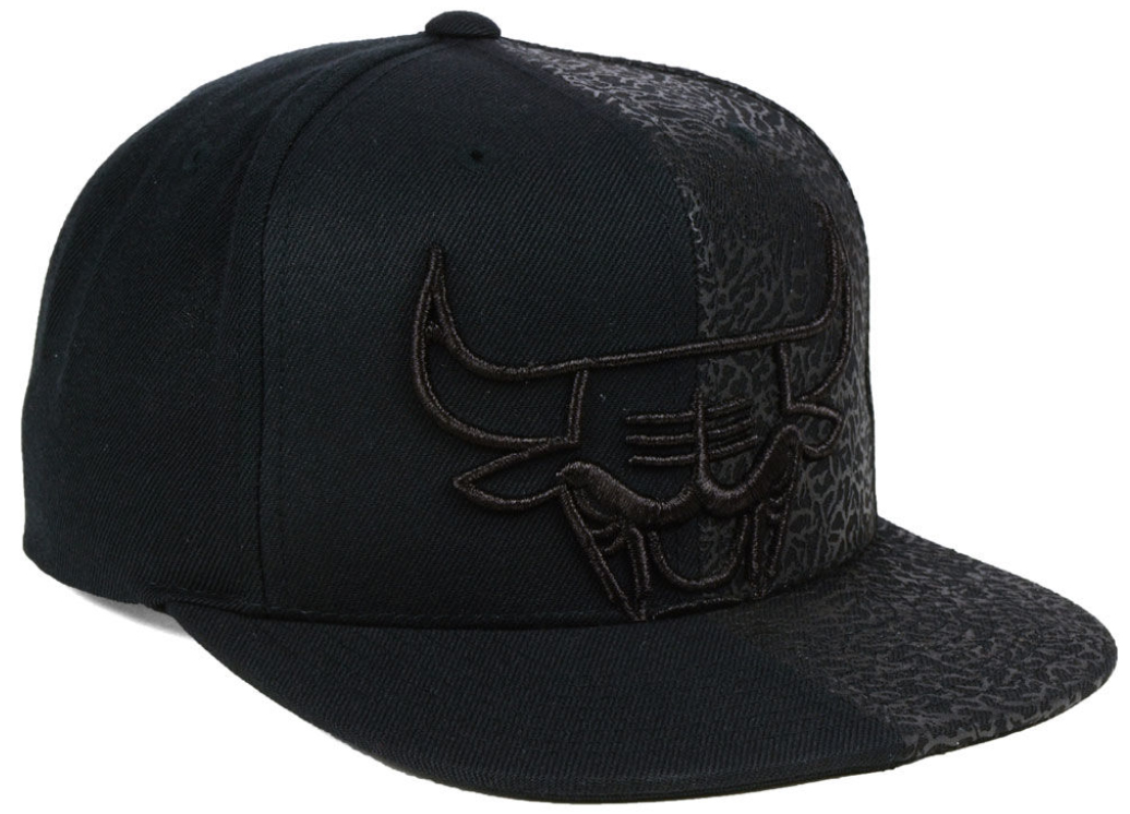 Jordan 3 Black Flyknit Bulls Snapback Hat | SneakerFits.com