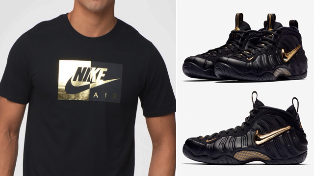 gold and black nike t shirt