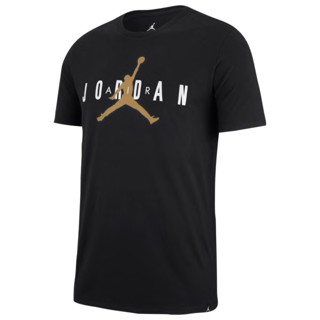 Air Jordan 1 Mid Black Gold Patent Shirts | SneakerFits.com