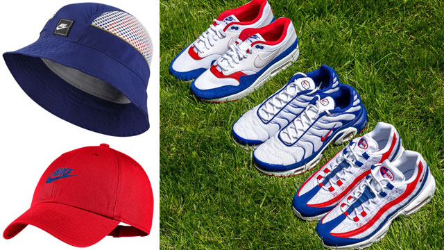 red white blue nike hat