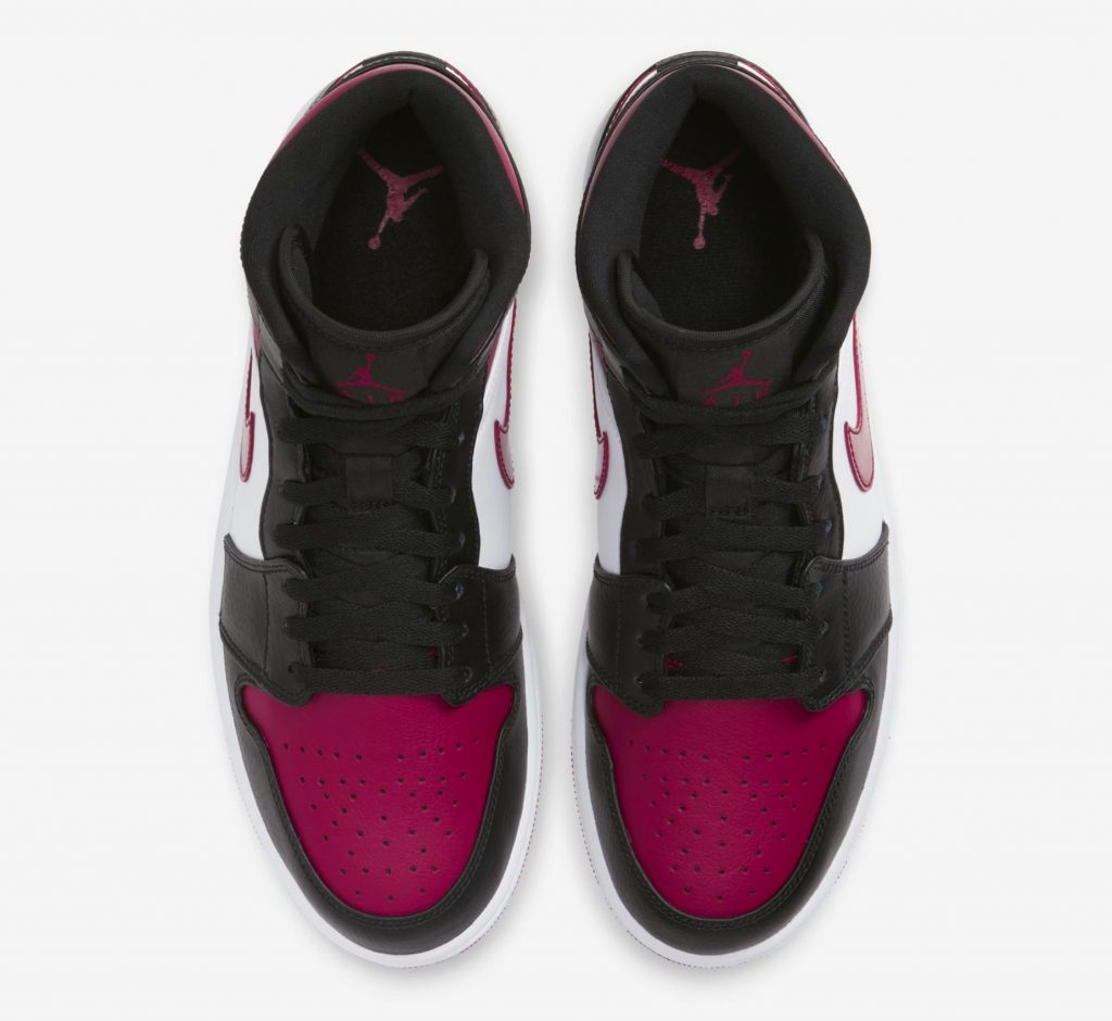 Air Jordan 1 Mid Black Noble Red Available Now