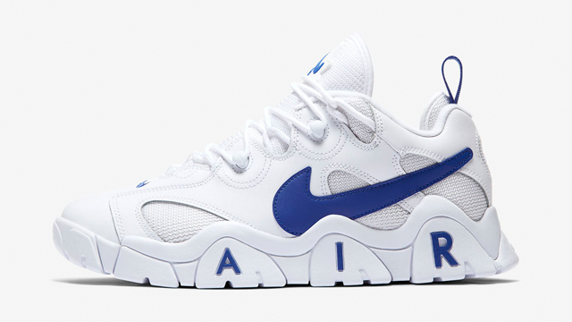 Nike Air Barrage Low White Hyper Blue Available Now | SneakerFits.com