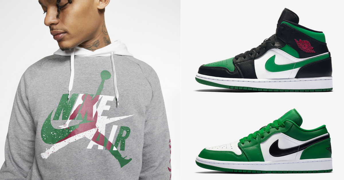 Air Jordan 1 Pine Green Hoodie Match | SneakerFits.com