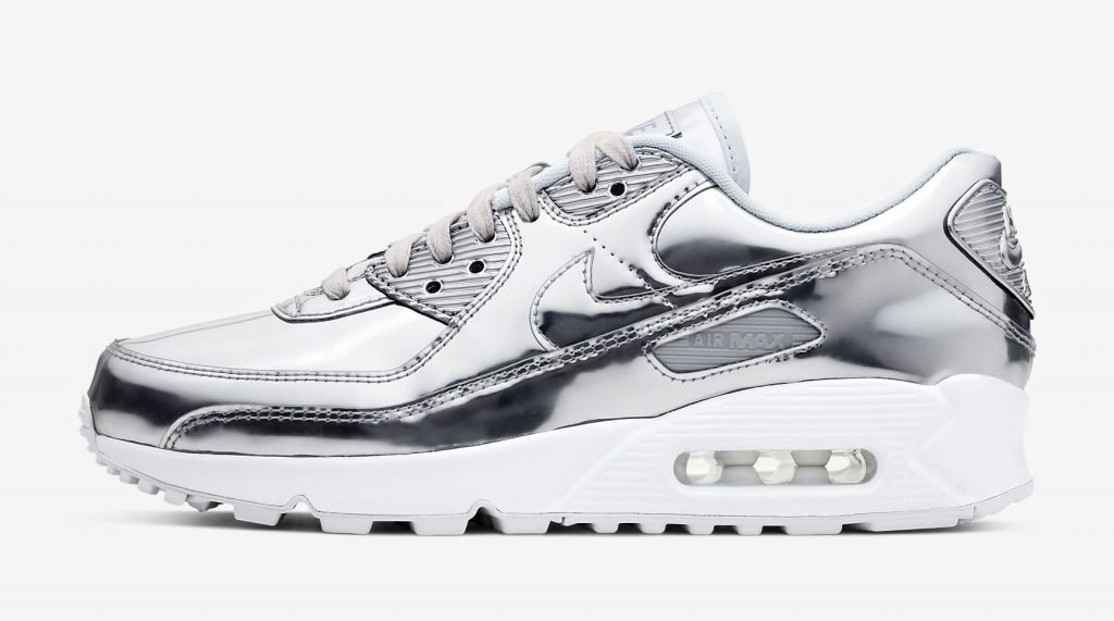 nike air max 90 silver