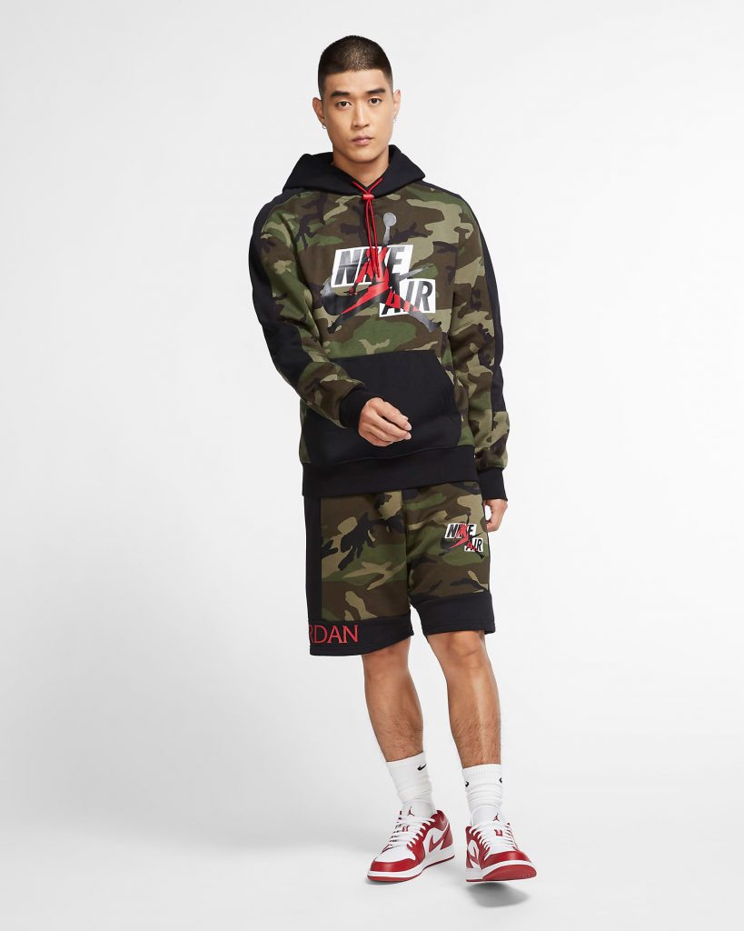 men's jordan mashup jumpman classics camo fleece shorts