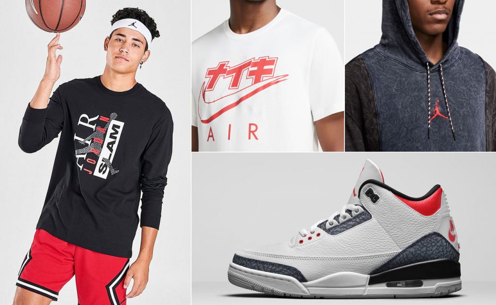 Air Jordan 3 SE Denim Fire Red Clothing | SneakerFits.com