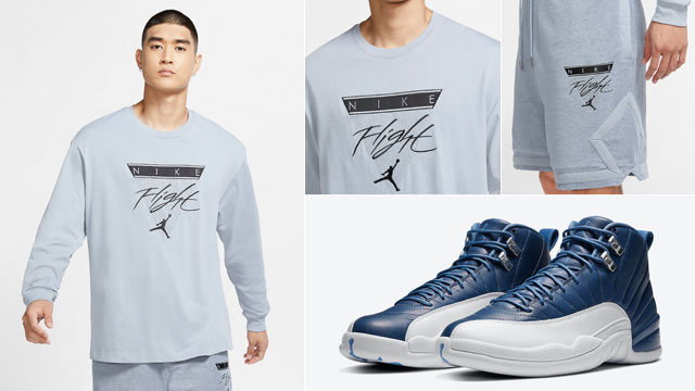 Air Jordan 12 Indigo Stone Blue Outfit | SneakerFits.com