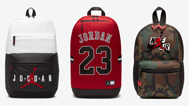 jordan backpack black and red