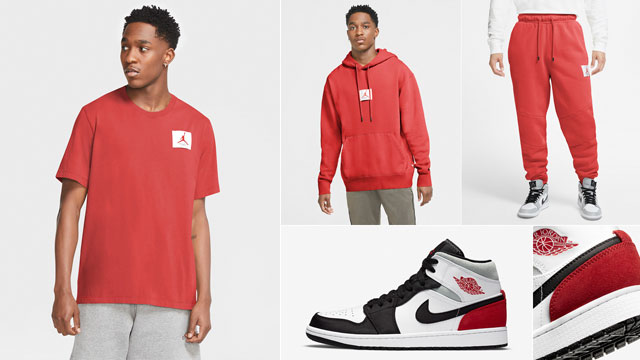 Wedge Skrive ud reaktion Air Jordan 1 Mid Track Red Clothing Match | SneakerFits.com