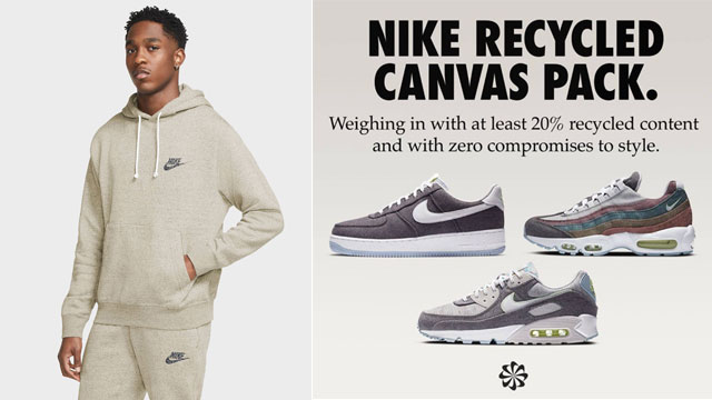 recycled canvas nike