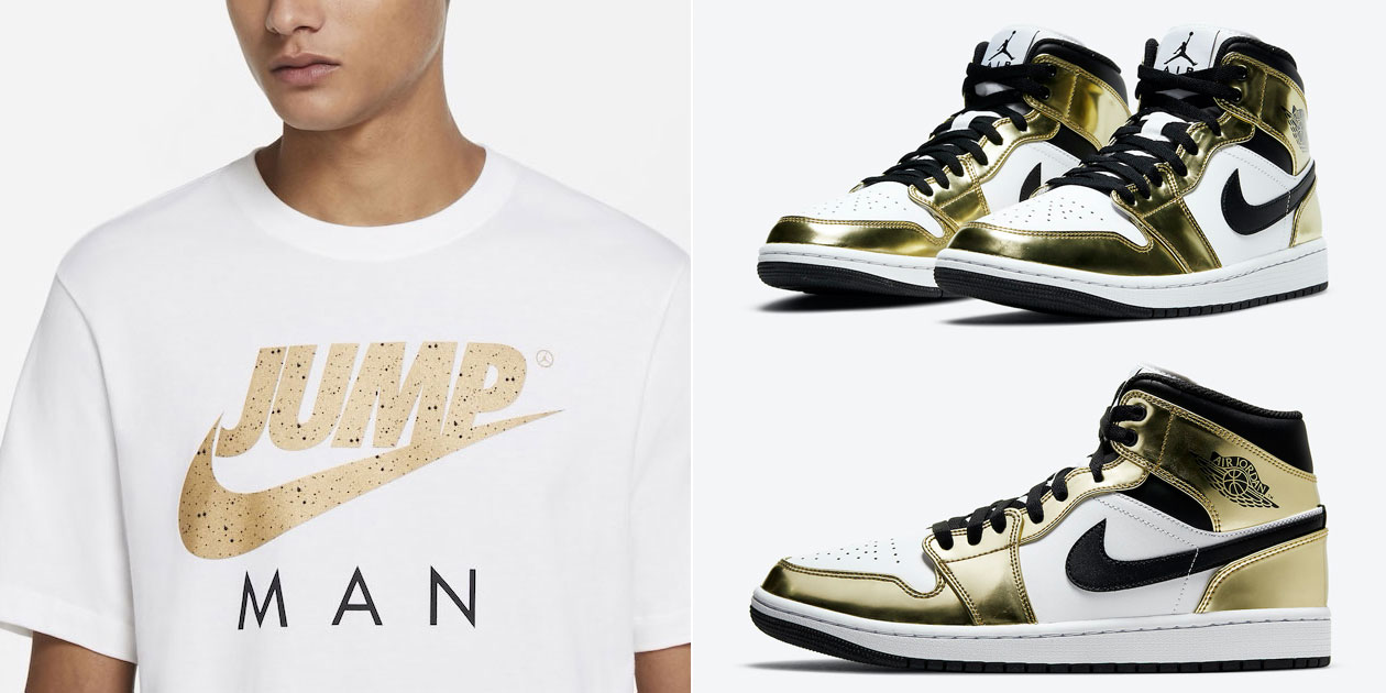 Jordan 1 Mid Metallic Gold Shirts Outfits | SneakerFits.com