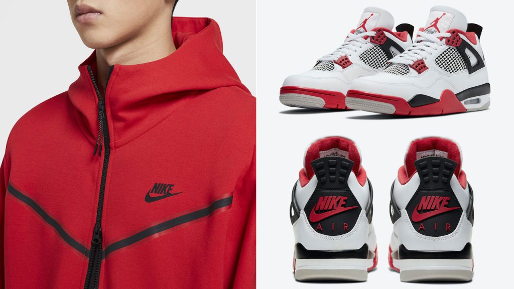 jordan 4 fire red clothing