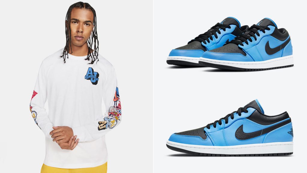 Jordan 1 Low University Blue Shirts Hats Outfits | SneakerFits.com