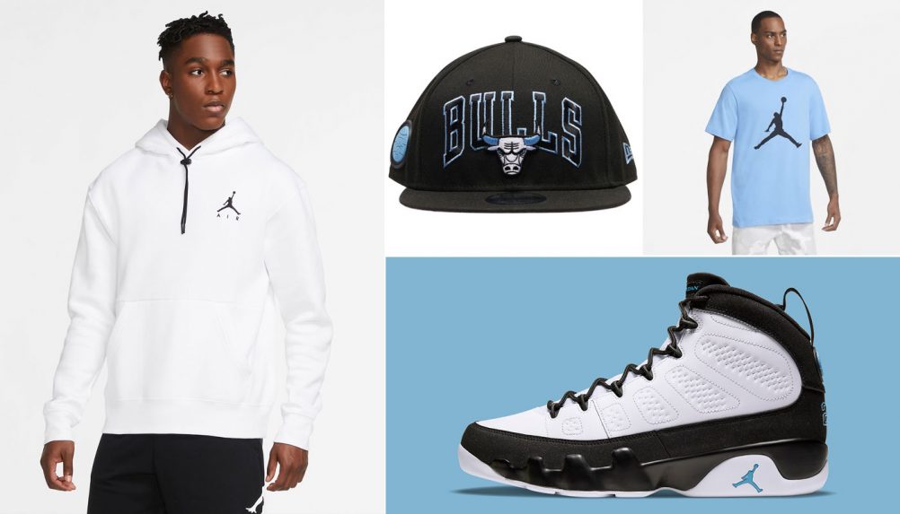 jordan 9 university blue outfit