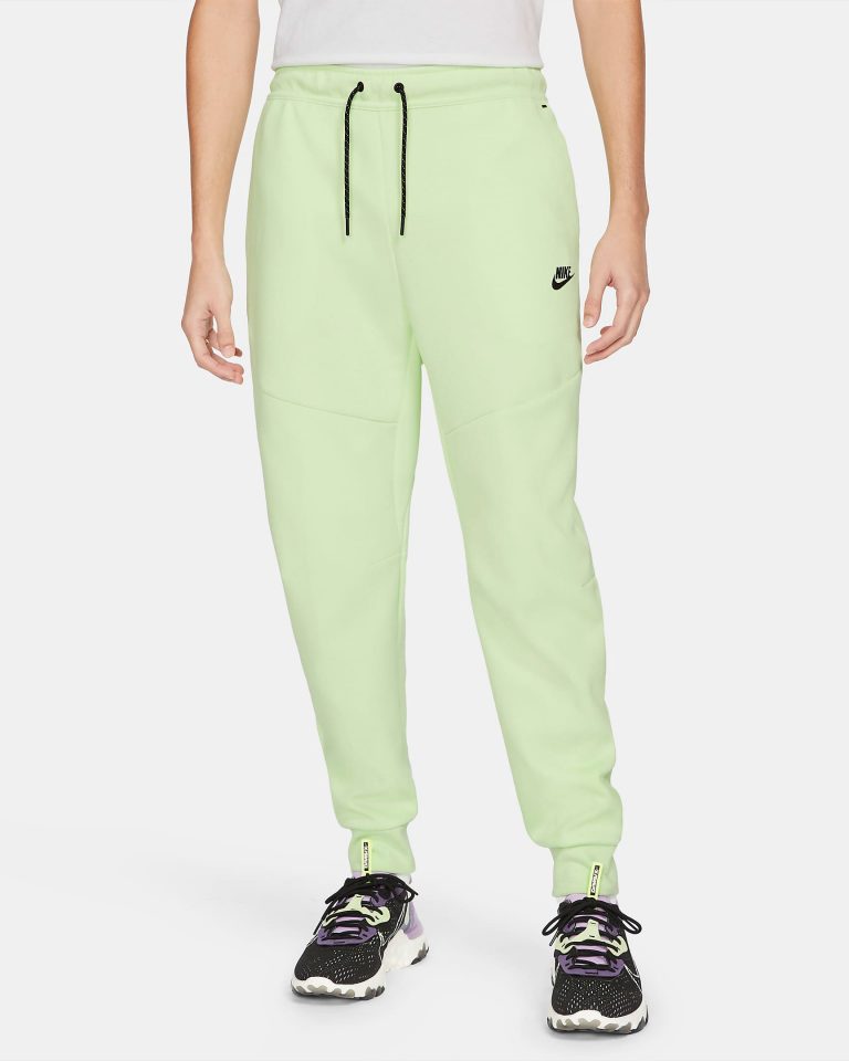 nike tech fleece lime green pants