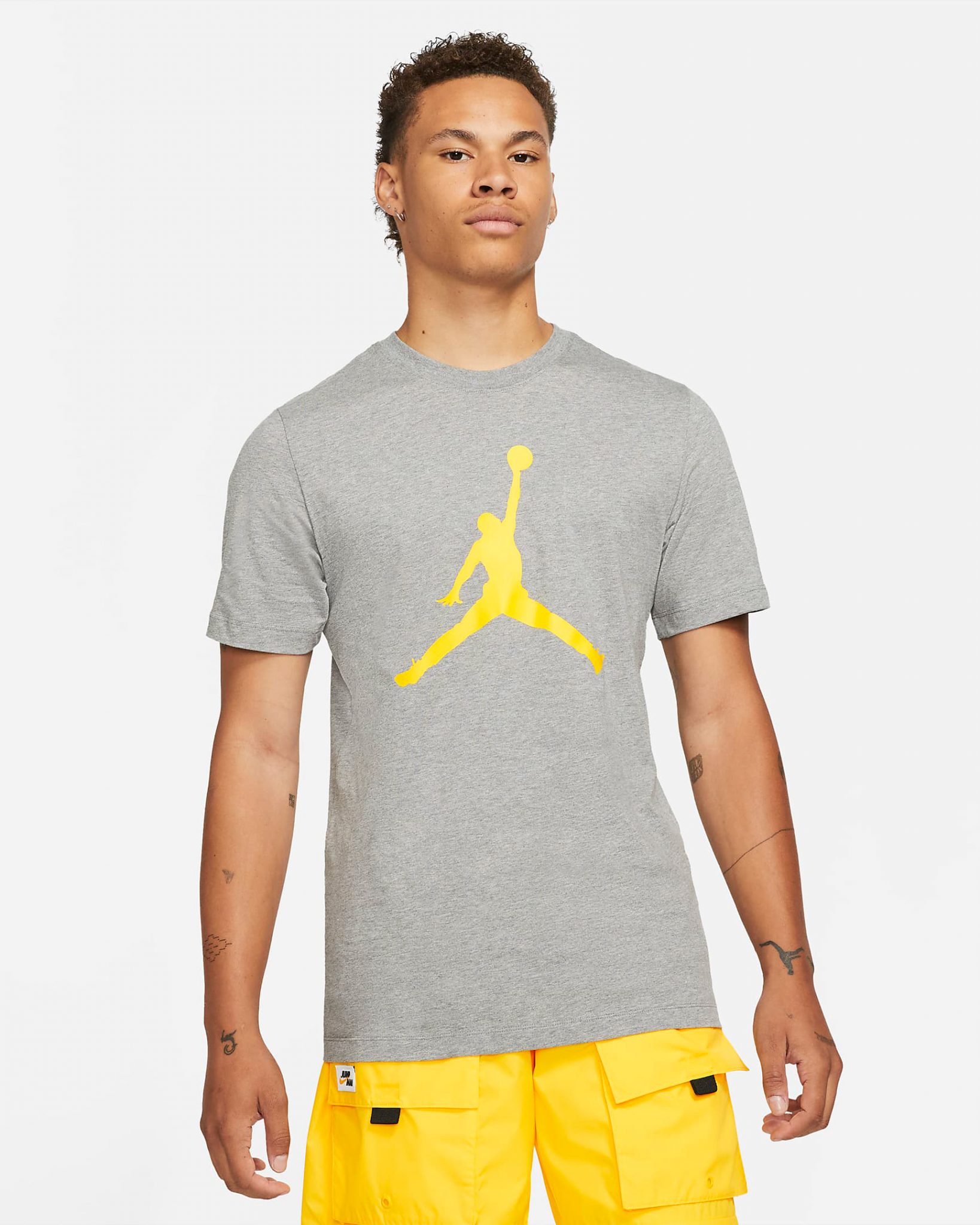 blue and grey jordan shirt