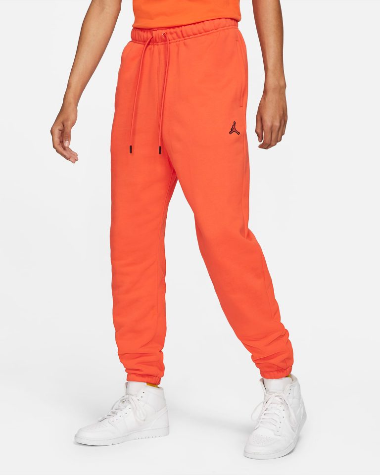 orange fleece pants