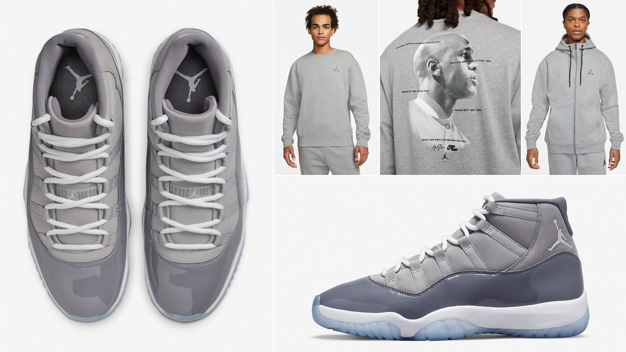 michael jordan wearing cool grey 11