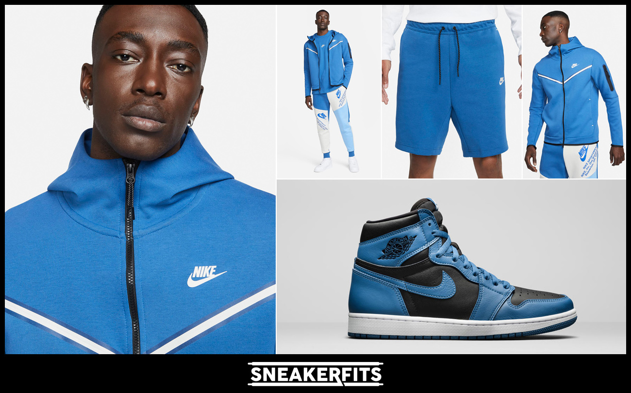 Nike Tech Fleece Dark Marina Blue Hoodie Pants Shorts Clothing
