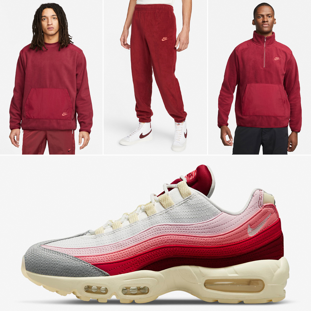 Nike Air Max 95 Anatomy of Air Flesh Red White Shirts Outfits