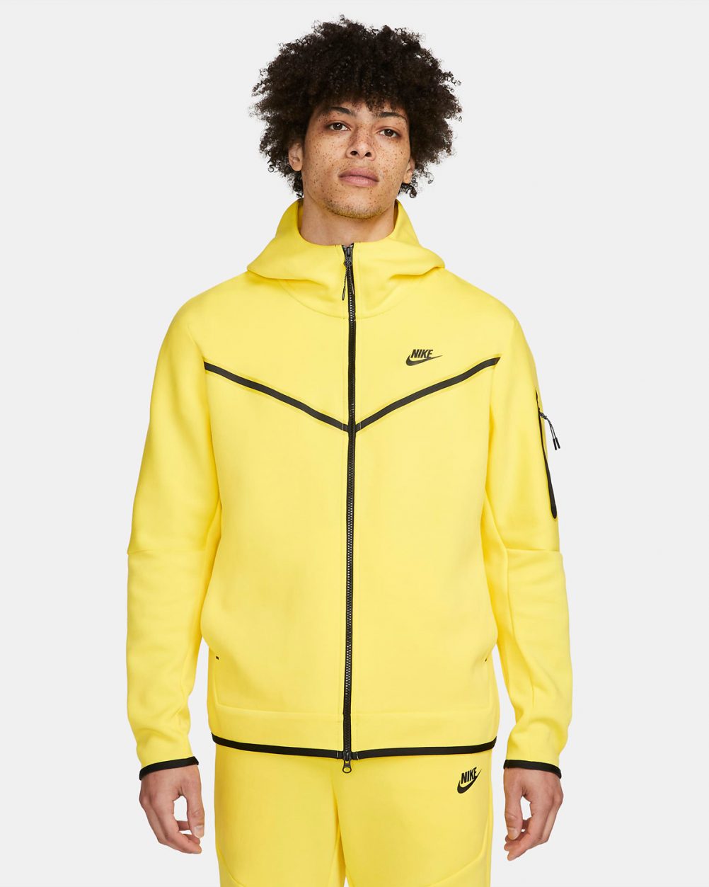 Nike Air Force 1 Low Tour Yellow Tech Fleece Hoodie Outfit