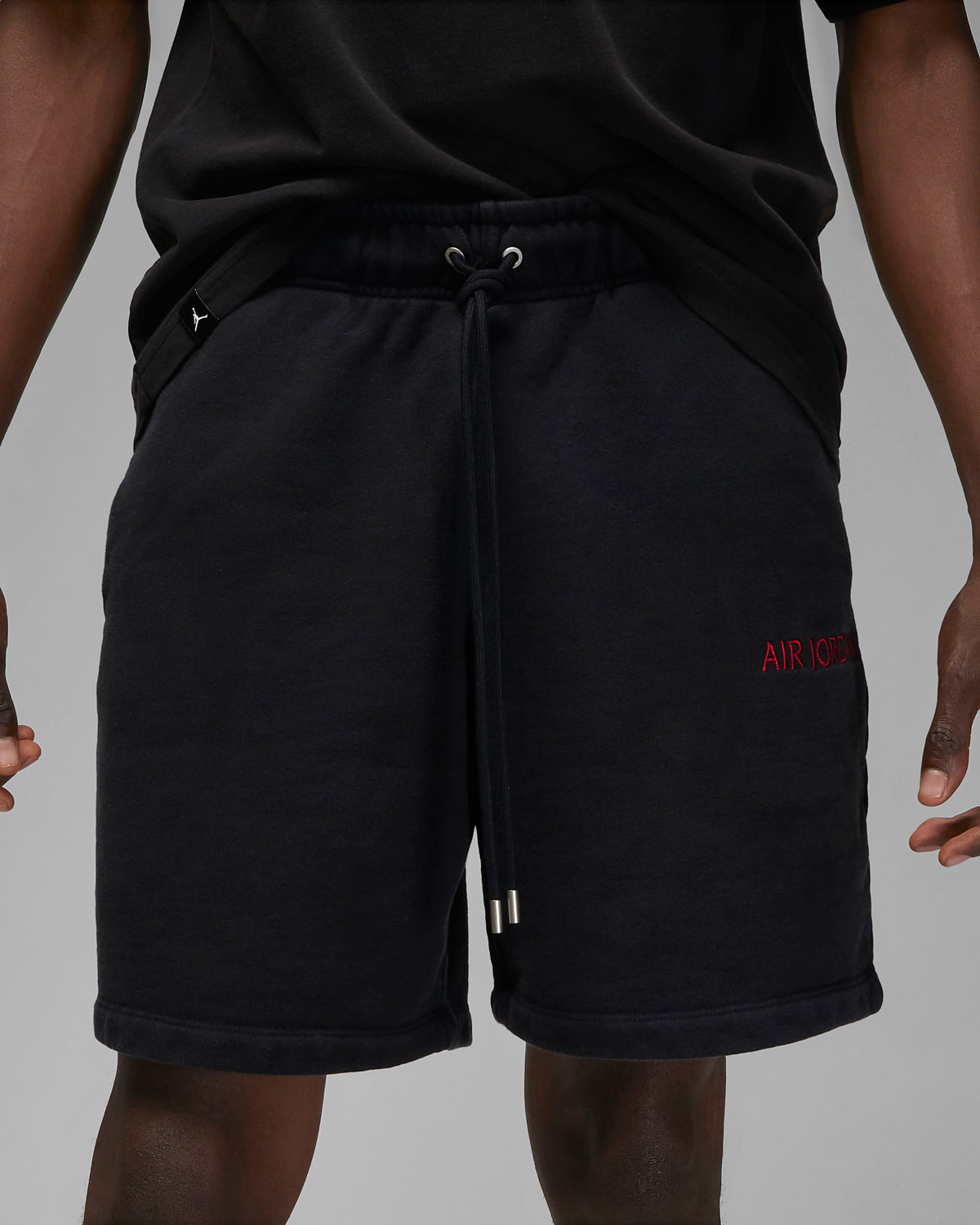 Air Jordan Wordmark Shirt Hoodie and Shorts in Black Gym Red