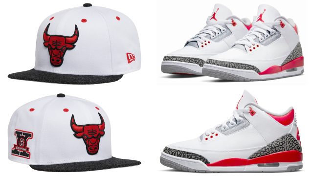 Air-Jordan-3-Fire-Red-New-Era-Bulls-Snapback-Hat