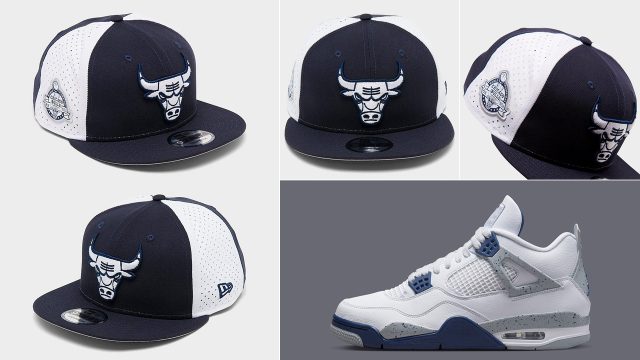 Air-Jordan-4-Midnight-Navy-Chicago-Bulls-New-Era-Snapback-Hat