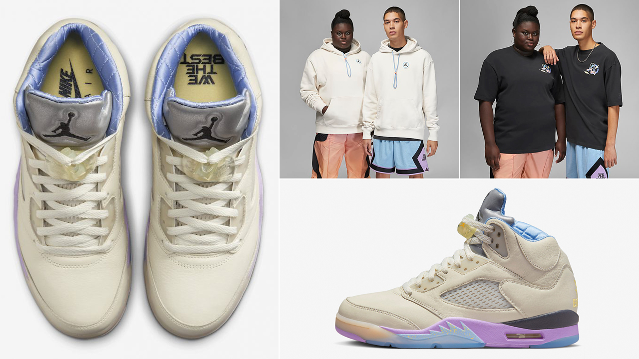 DJ Khaled Air Jordan 5 Sail Clothing | SneakerFits.com