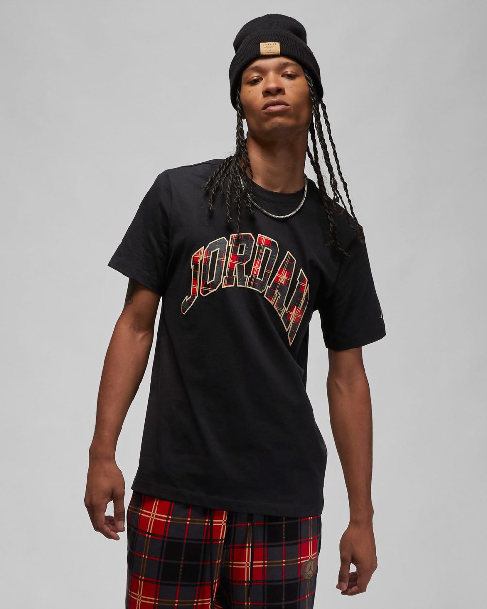 Air Jordan 1 Mid Tartan Swoosh Shirts Hats Clothing Outfits