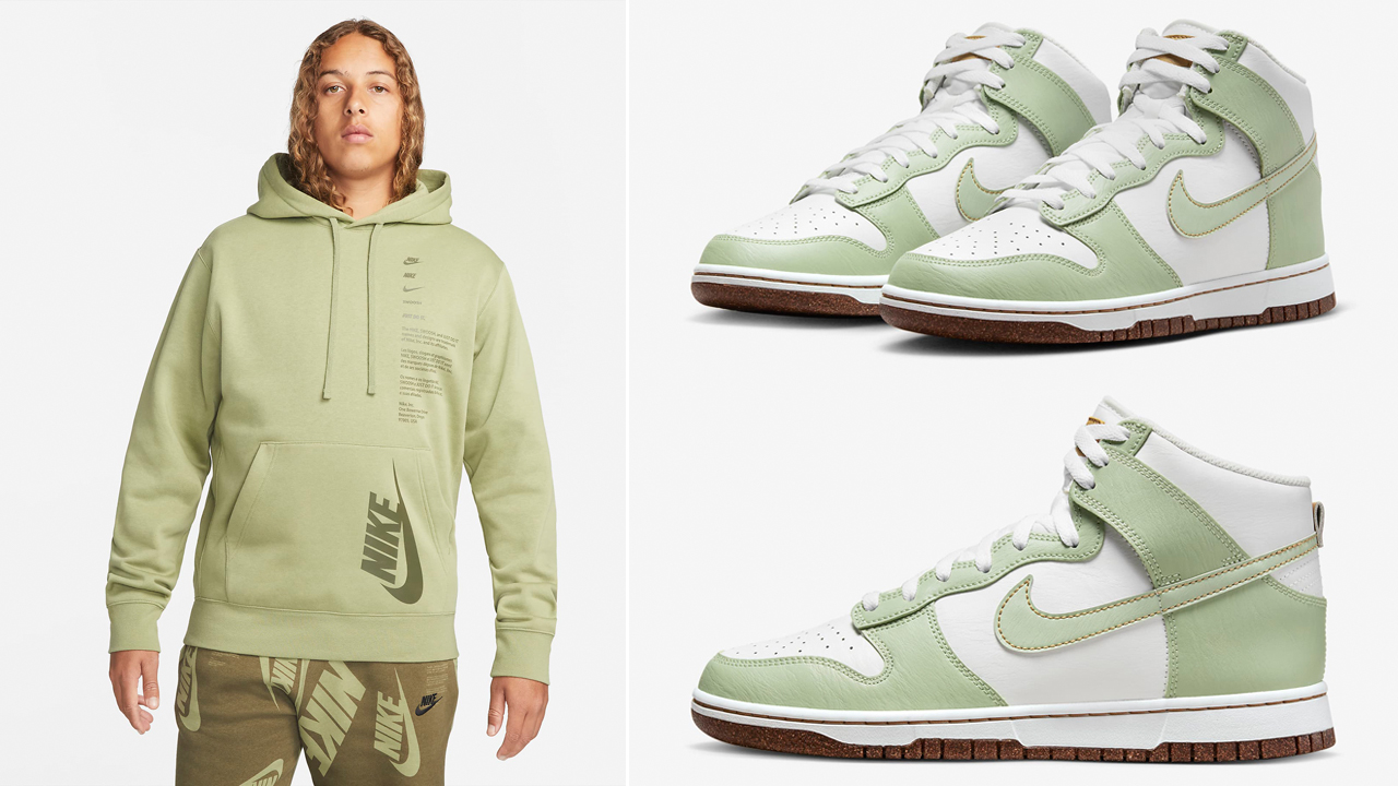 Nike Dunk High Inspected By Swoosh Honeydew Shirts Outfits