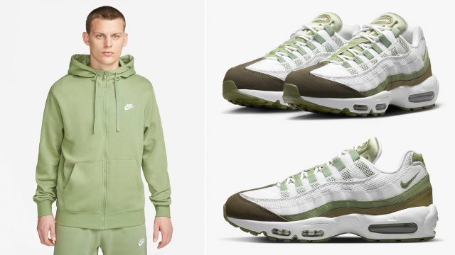 Nike-Air-Max-95-White-Oil-Green-Medium-Olive-Shirts-Clothing-Outfits