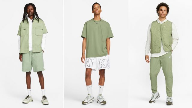 Nike-Sportswear-Oil-Green-Shirts-Shorts-Pants-Clothing-Sneaker-Outfits