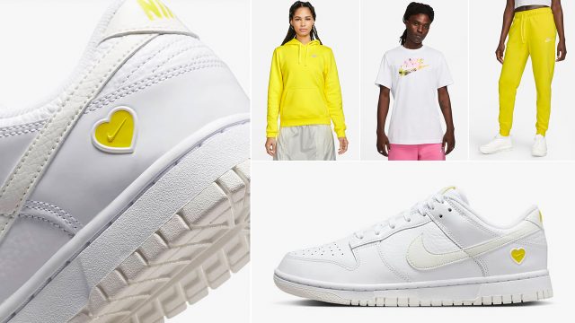 Nike-Dunk-Low-Yellow-Heart-Shirts-Clothing-Outfits