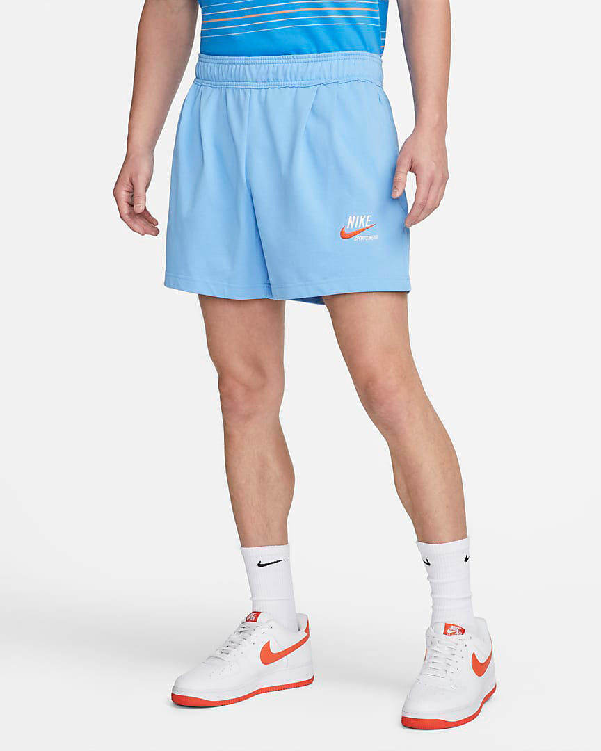 Nike Sportswear University Blue Shirts Clothing Sneaker Outfits