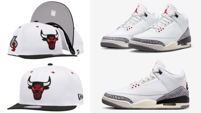Air-Jordan-3-White-Cement-Reimagined-Bulls-New-Era-Snapback-Hat