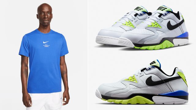 Nike-Air-Cross-Trainer-3-Low-White-Volt-Racer-Blue-Shirt-Match