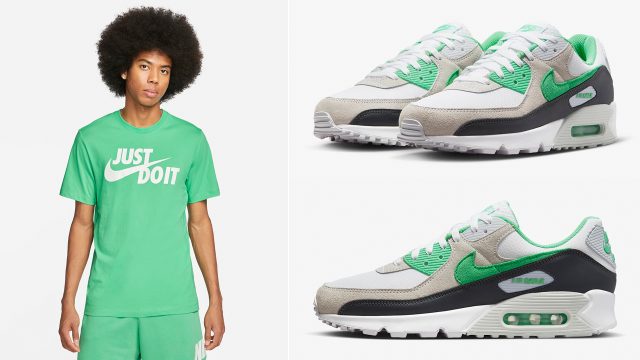 Nike-Air-Max-90-Lucky-Green-Shirt-Match